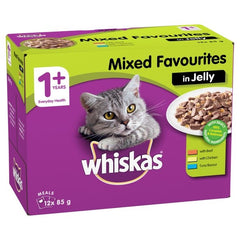 Whiskas 1 Plus Mixed Favourites In Jelly Pouches Wet Cat Food