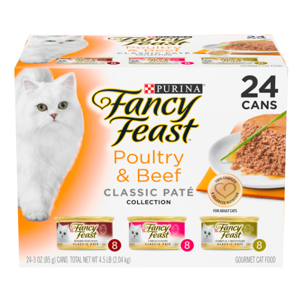 FANCY FEAST POULTRY & BEEF PATE 24X85G\