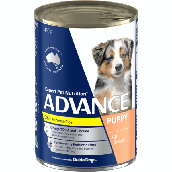 ADVANCE Puppy Plus Growth Chicken And Rice Wet Dog Food Cans