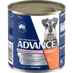 ADVANCE Adult Chicken Salmon And Rice Wet Dog Food Cans