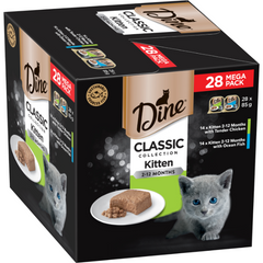 CLASSIC KITTEN CHKN & OCEAN FISH 28PK DINE