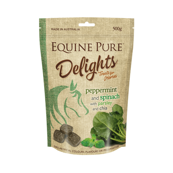 Equine Pure Delights: Nutritious Peppermint Spinach Parsley and Chia Treats