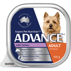 ADVANCE Adult Single Serve Turkey Wet Dog Food Trays