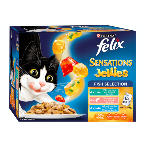 FELIX SENSATIONS FISHY SELECTIONS 12X85G