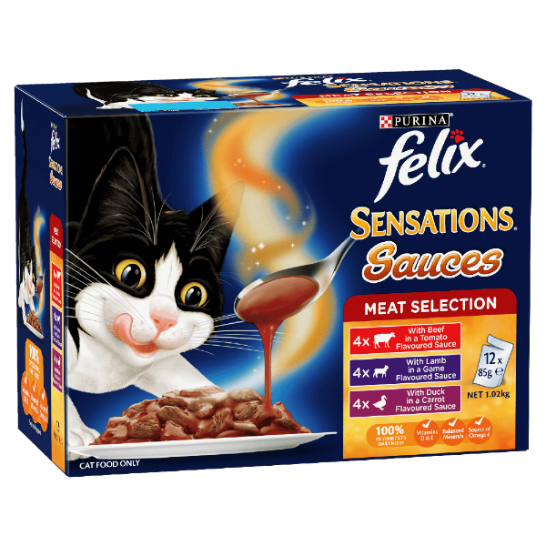 FELIX SENSATIONS SAUCES MEAT SELECTION 12X85G