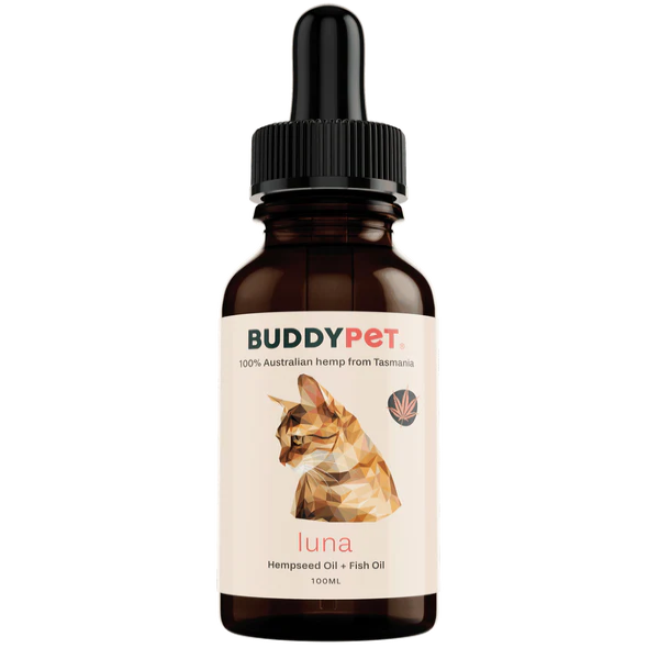 BUDDYPET LUNA - HEMPSEED OIL & FISH OIL FOR Senior CATS