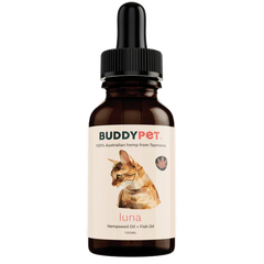 BUDDYPET LUNA - HEMPSEED OIL & FISH OIL FOR Senior CATS