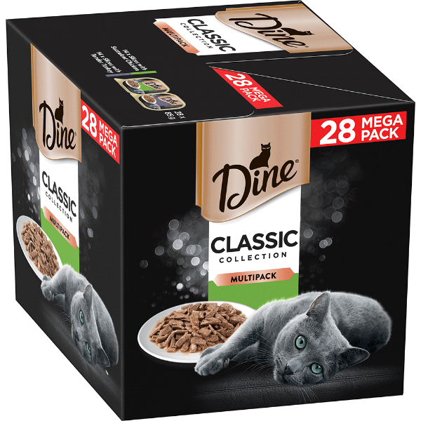 DINE CLASSIC CHKN WITH TENDER TURKEY MEGA 28PK