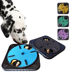 3 in 1 Pet Dog Slow Feeding Puzzle Toy with Nail File Scratch Board