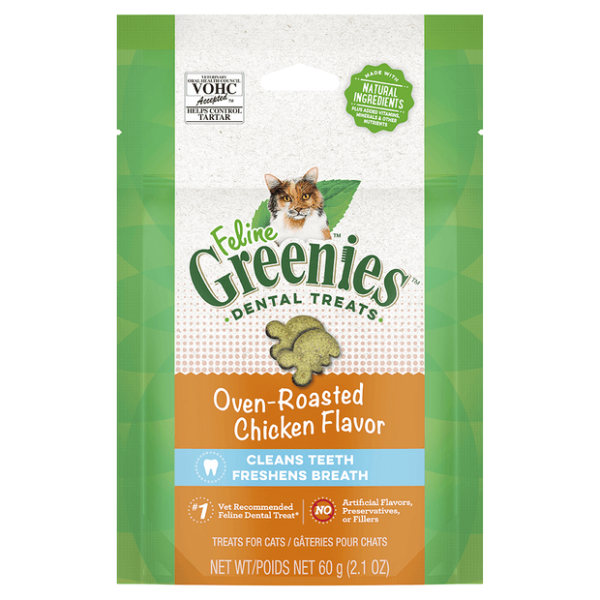 GREENIES Cat Treats Dental Oven Roasted Chicken Flavour