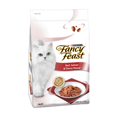 FANCY FEAST Dry Cat Food Beef Salmon And Cheese Flavour