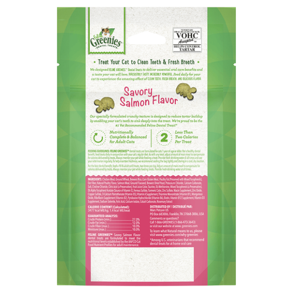 GREENIES Cat Treats Dental Savoury Salmon Flavour