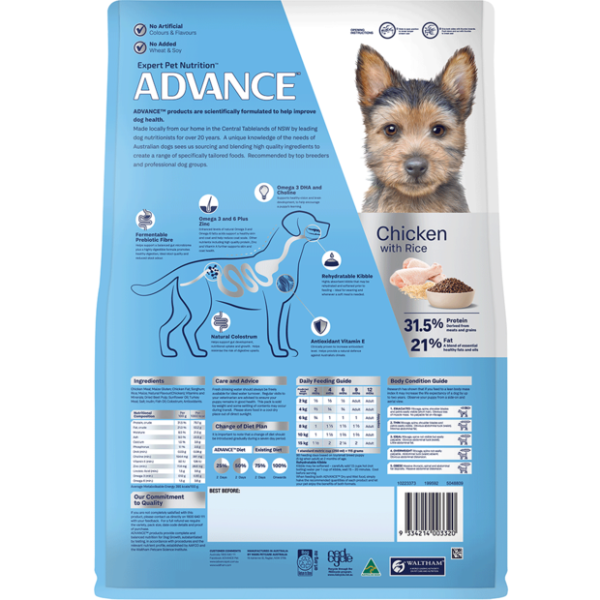 ADVANCE Small Puppy Rehydratable Dry Dog Food Chicken With Rice