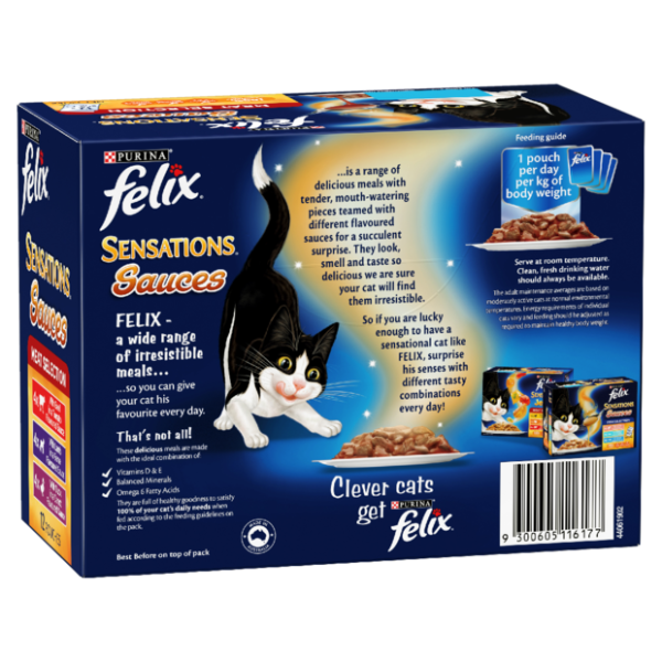 FELIX SENSATIONS SAUCES MEAT SELECTION 12X85G