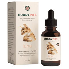 BUDDYPET LUNA - HEMPSEED OIL & FISH OIL FOR Senior CATS