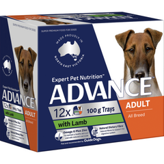 ADVANCE Adult Single Serve Lamb Wet Dog Food Trays