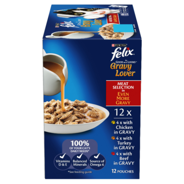 FELIX GRAVY LOVERS MEAT 12X85G