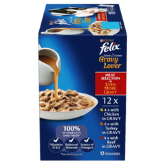 FELIX GRAVY LOVERS MEAT 12X85G