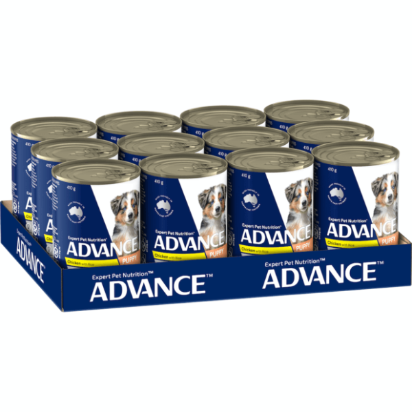 ADVANCE Puppy Plus Growth Chicken And Rice Wet Dog Food Cans