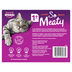 WHISKAS WET SO MEATY MVMS 85G 1X12PK