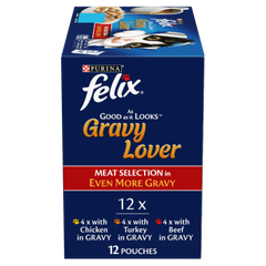 FELIX GRAVY LOVERS MEAT 12X85G