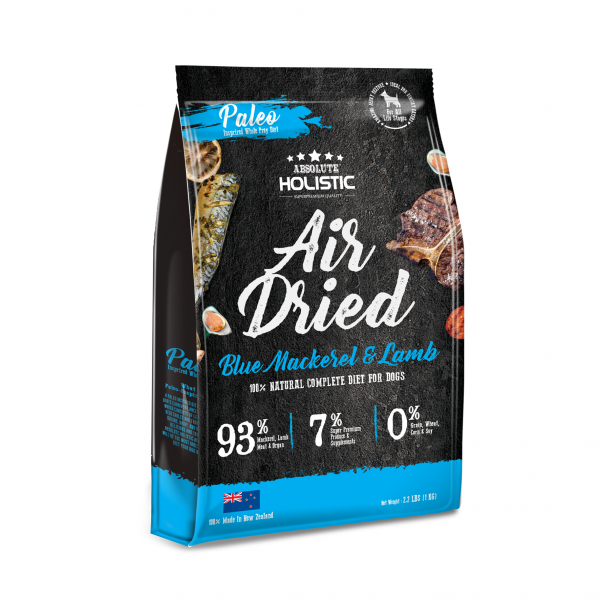 Absolute Holistic Air Dried Dog Food Blue Mackerel & Lamb 1kg