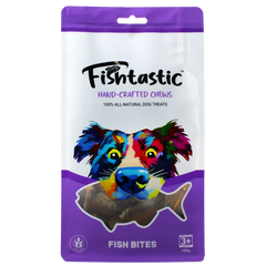 FISHTASTIC FISH BITES - HAND CRAFTED CHEWS 100G