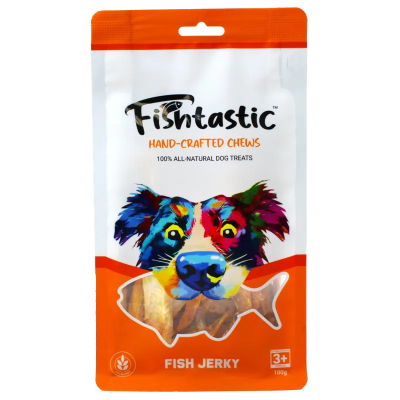 FISHTASTIC FISH JERKY - HAND CRAFTED CHEWS 100G