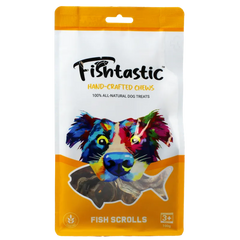 FISHTASTIC FISH SCROLLS - HAND CRAFTED CHEWS 100G