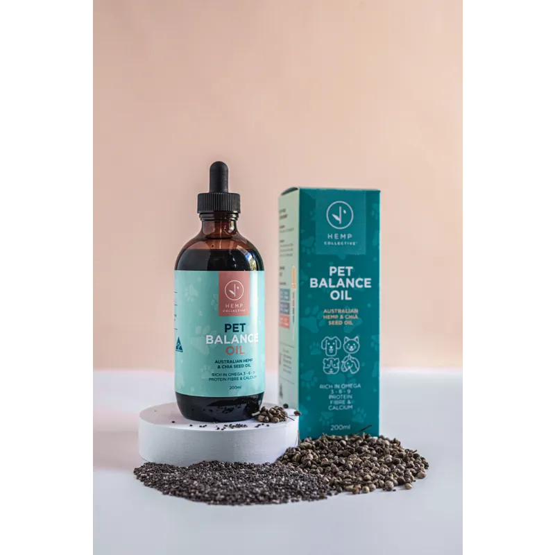 HEMP COLLECTIVE PET BALANCE OIL - HEMP CHIA SEED OIL (200ML)