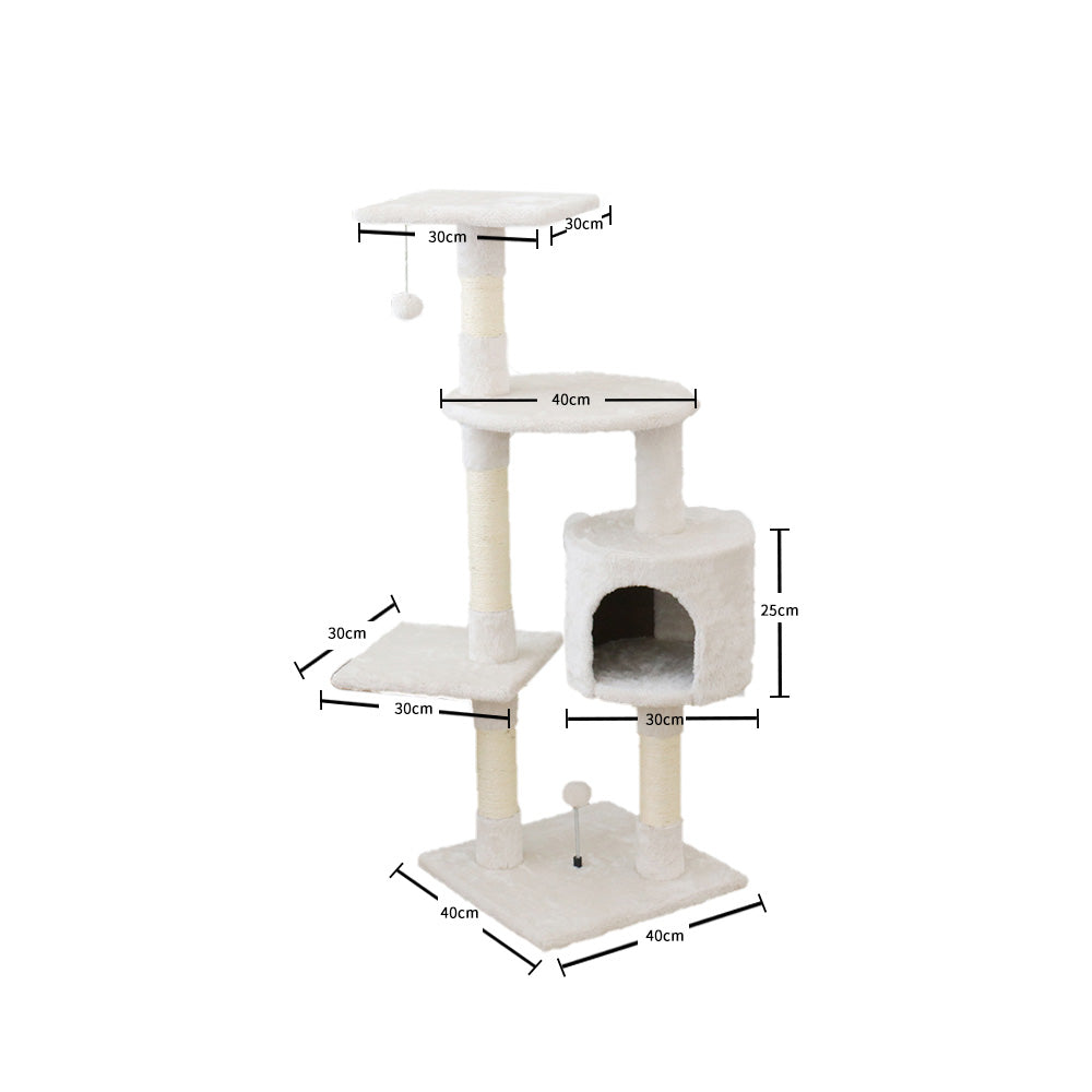 CATIO Chipboard Flannel Cat Scratching Tree - Abstract Deluxe 50x50x127cm