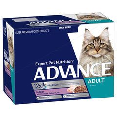 Advance Cat Wet Food Indoor Chicken & Turkey 85g (12 Pack)