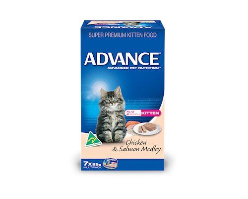 Advance Cat Kitten Chicken & Salmon 85g 7-Pack