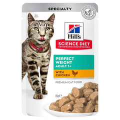 Hill's Cat Adult Perfect Weight Chicken Pouches 12pk (85g)