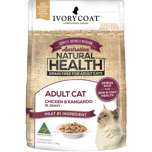 Ivory Coat Adult Chicken & Roo in Gravy 85g 12pk