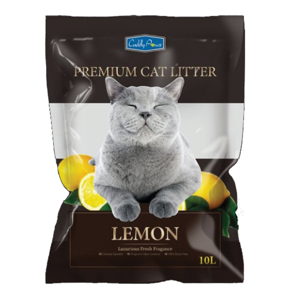 Cuddly Paws Bentonite Premium Cat Litter Lemon 10ltr