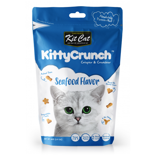 Kit Cat Kitty Crunch Treat Seafood 60gm