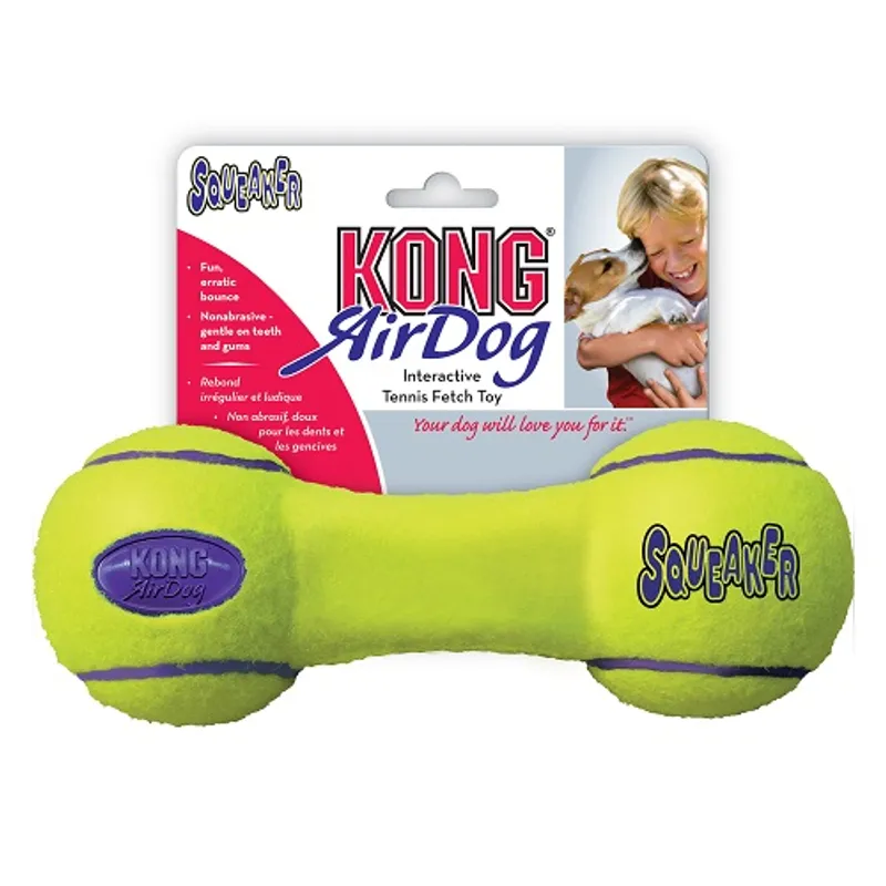 KONG DOG AIRDOG SQUEAKER DUMBBELL - LARGE