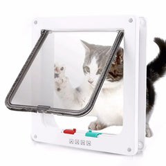 4-Way Locking Pet Door | Secure Flap Door for Dogs and Cats