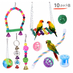 10 Pack Bird Toy Set