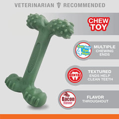 Nylabone Power Chew Easy-Hold Dog Dental Chew Toy Bacon