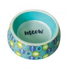 Simply Cat DOUBLE WALL PRINTED PATTERN MELAMINE CAT BOWL (CARTON OF 48) - Furbabies Online