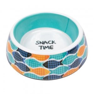 Simply Cat DOUBLE WALL PRINTED PATTERN MELAMINE CAT BOWL (CARTON OF 48) - Furbabies Online