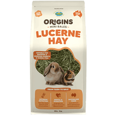 VETAFARM ORIGINS MINI BALE LUCERNE HAY 1KG - Furbabies Online