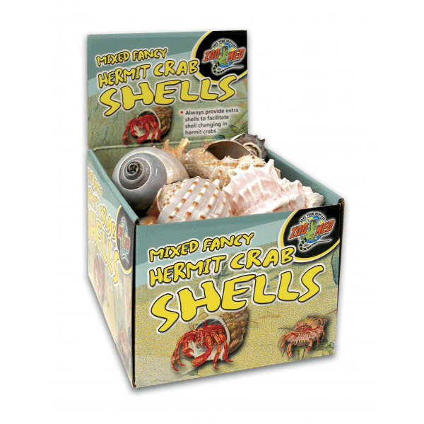 Zoo Med Mixed Fancy Crab Shells 24 Counter Display - Furbabies Online