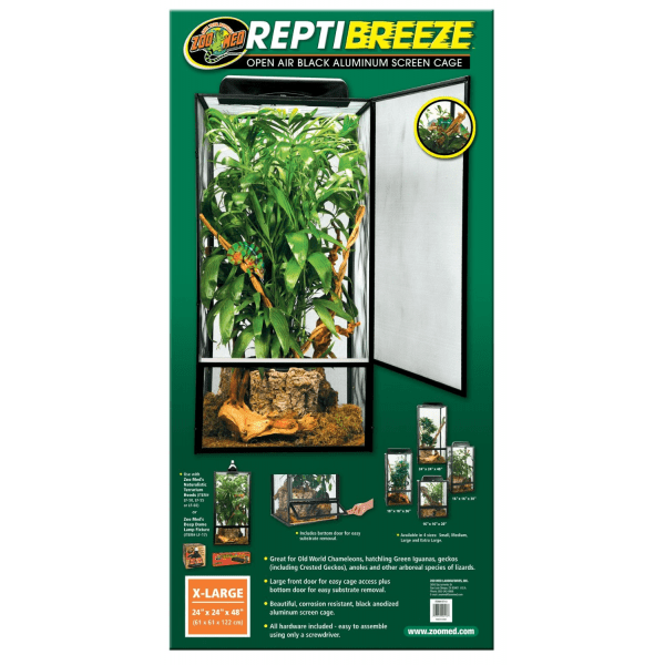 Zoo Med Repti Breeze Aluminium Screen Cage 24" x 24" x 48" Zoo Med - Furbabies Online